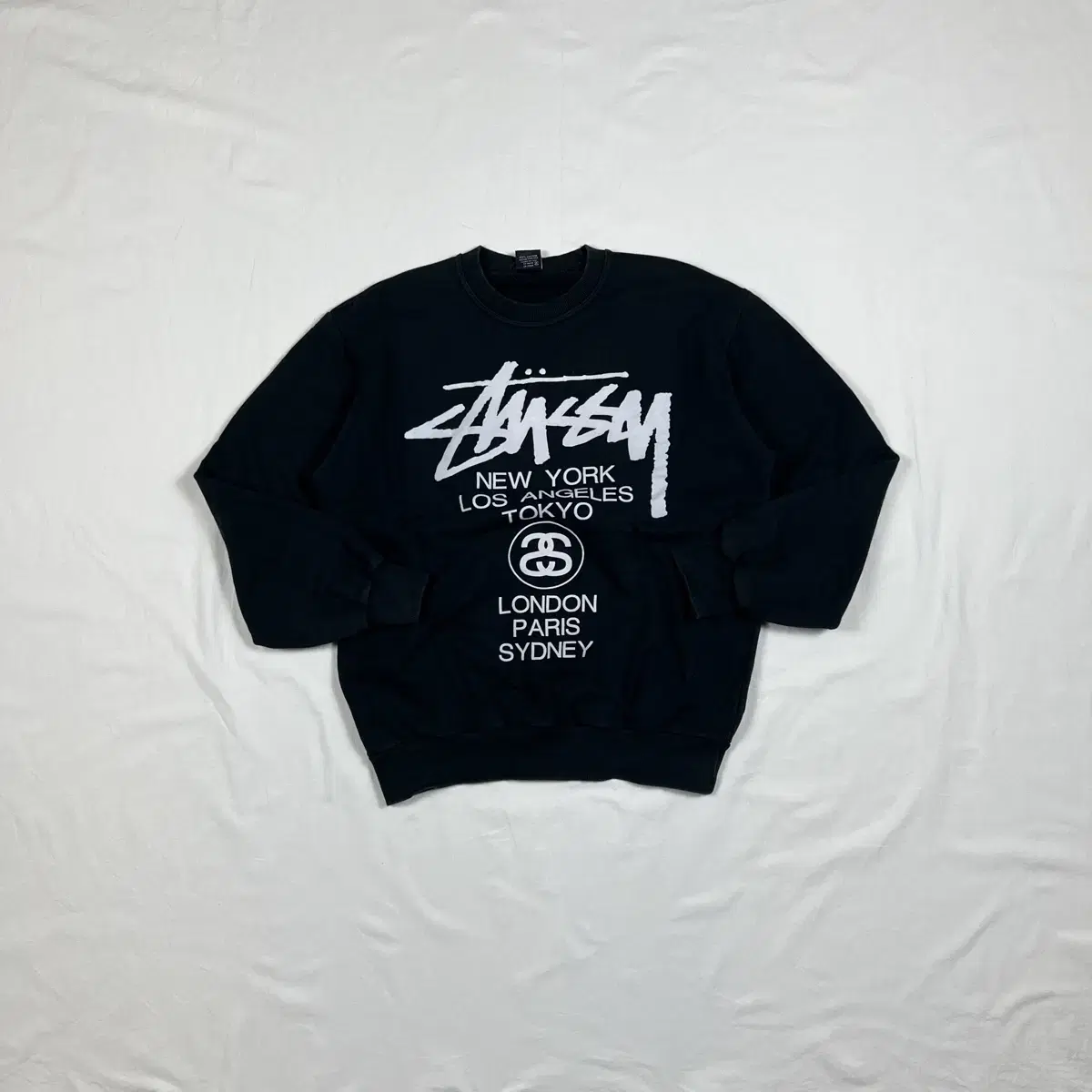 90s 스투시 stussy 월드투어 프린트 맨투맨